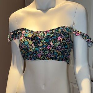 Floral Off-Shoulder Women's Bikini Top